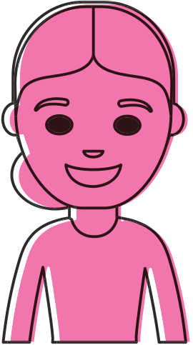 Cartoon Young Woman Smiling - Cartoon (550x550)