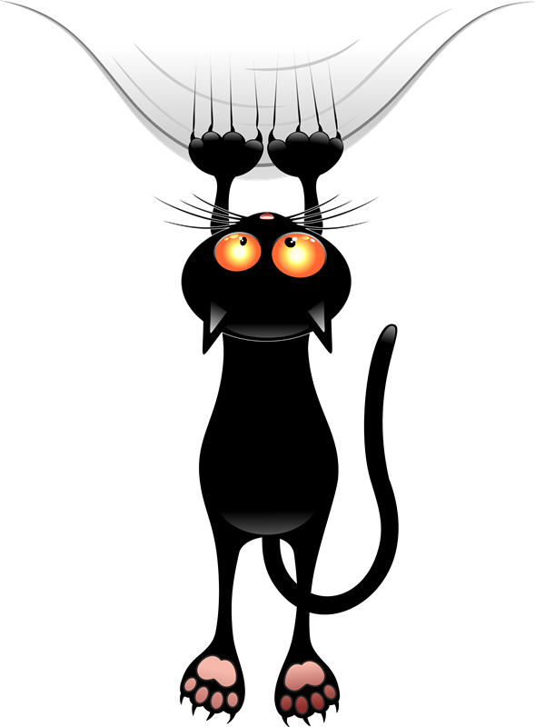 Amusing Hanging Black Cat Journal (589x800)