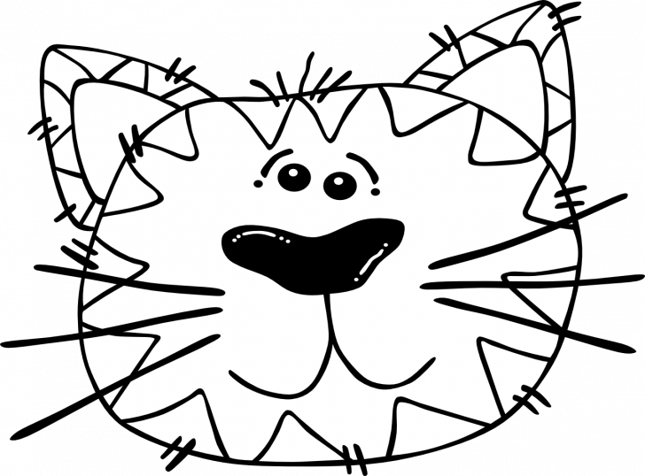 Coloring Pages Of Puppy Faces Gtm Ccamish Clip Art - Cat Face Coloring Page (728x538)