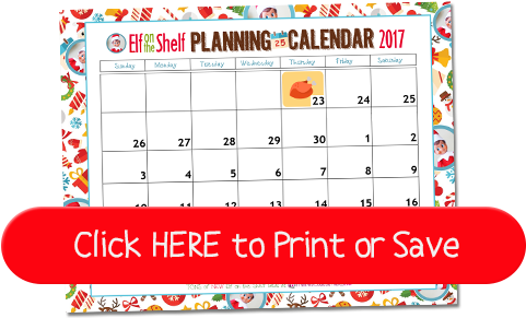 Free Printable 2017 Elf On The Shelf Planning Calendar - Elf On Shelf Calendar 2017 (500x300)