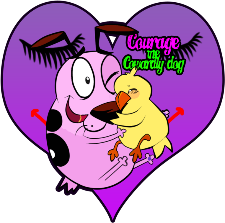 Love Courage By Muffin-mixer - Courage The Cowardly Dog Love (872x916)
