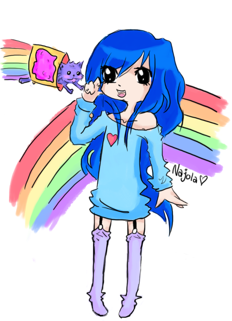 Blue Haired Girl Request By Najola - Cartoon (752x1063)