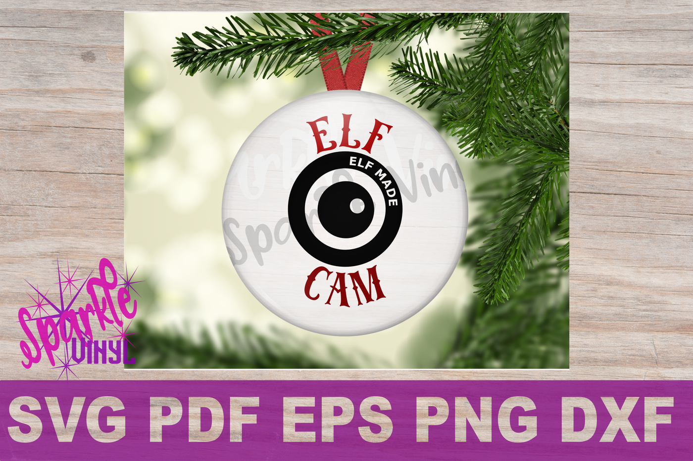 Santa Cam Elf Cam Elf Surveillance School Under Elf - Red & Gray Plaid Ornament (personalized) (1400x932)