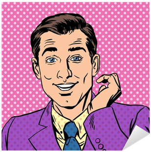 Glamorous Man Mod Handsome Mannered Major Playboy Sticker - Cartoon (400x400)