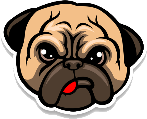 Pug Life Png Picture - Dog Funny Face Cartoon (640x480)