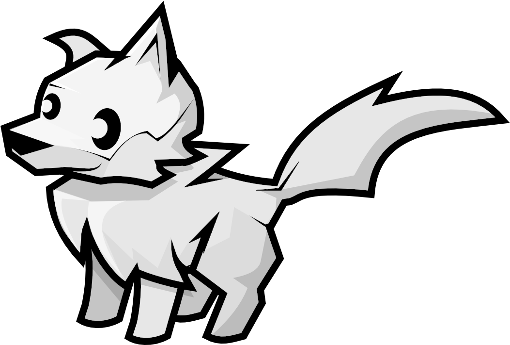 Simple Dog Clipart - Emoji De Lobo (1063x721)