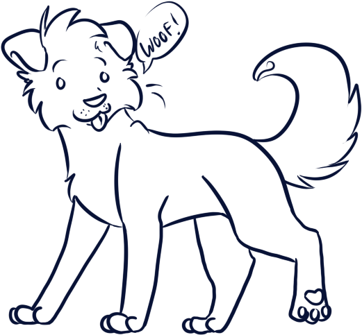 More Like Fennec Fox Line Art By Squishy- - Dog Drawing Png (576x576)