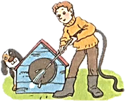 Wash A Dog House - Cartoon (445x361)