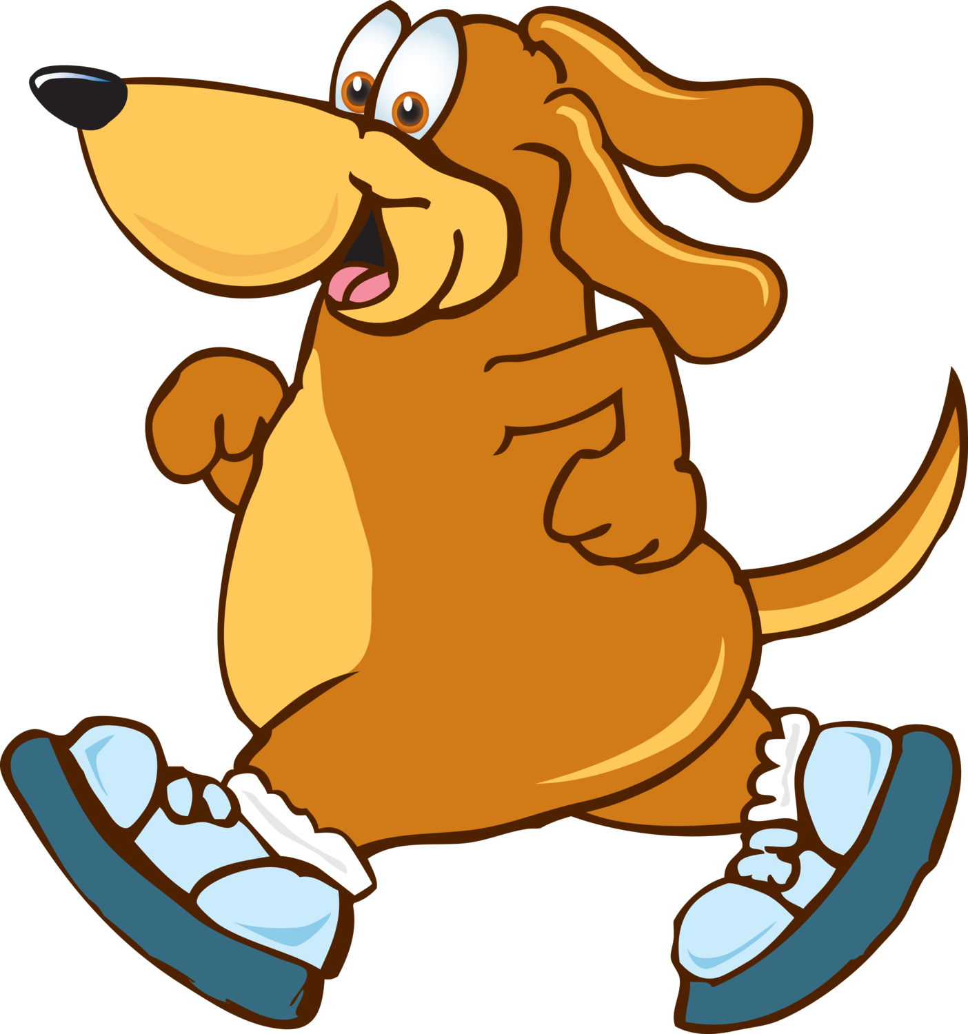 Dog Walking Clip Art - Dog Walking Clip Art (1404x1500)
