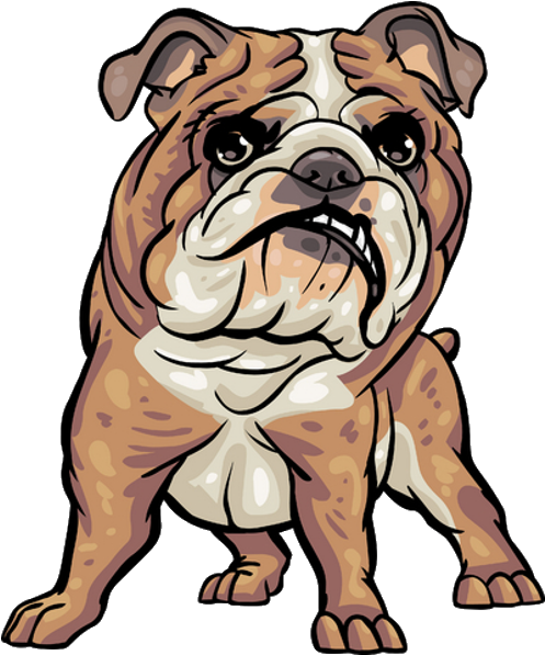 Bulldog And Boxers Cartoon Clip Art Images - Perros Bull Dog En Caricatura (600x600)