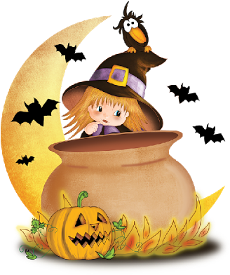 Hermosos Paisajes - Cute Halloween Witches (400x400)