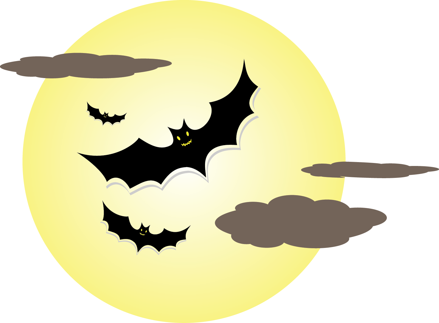 Halloween Moon Clipart - Halloween Full Moon Clipart (1473x1084)