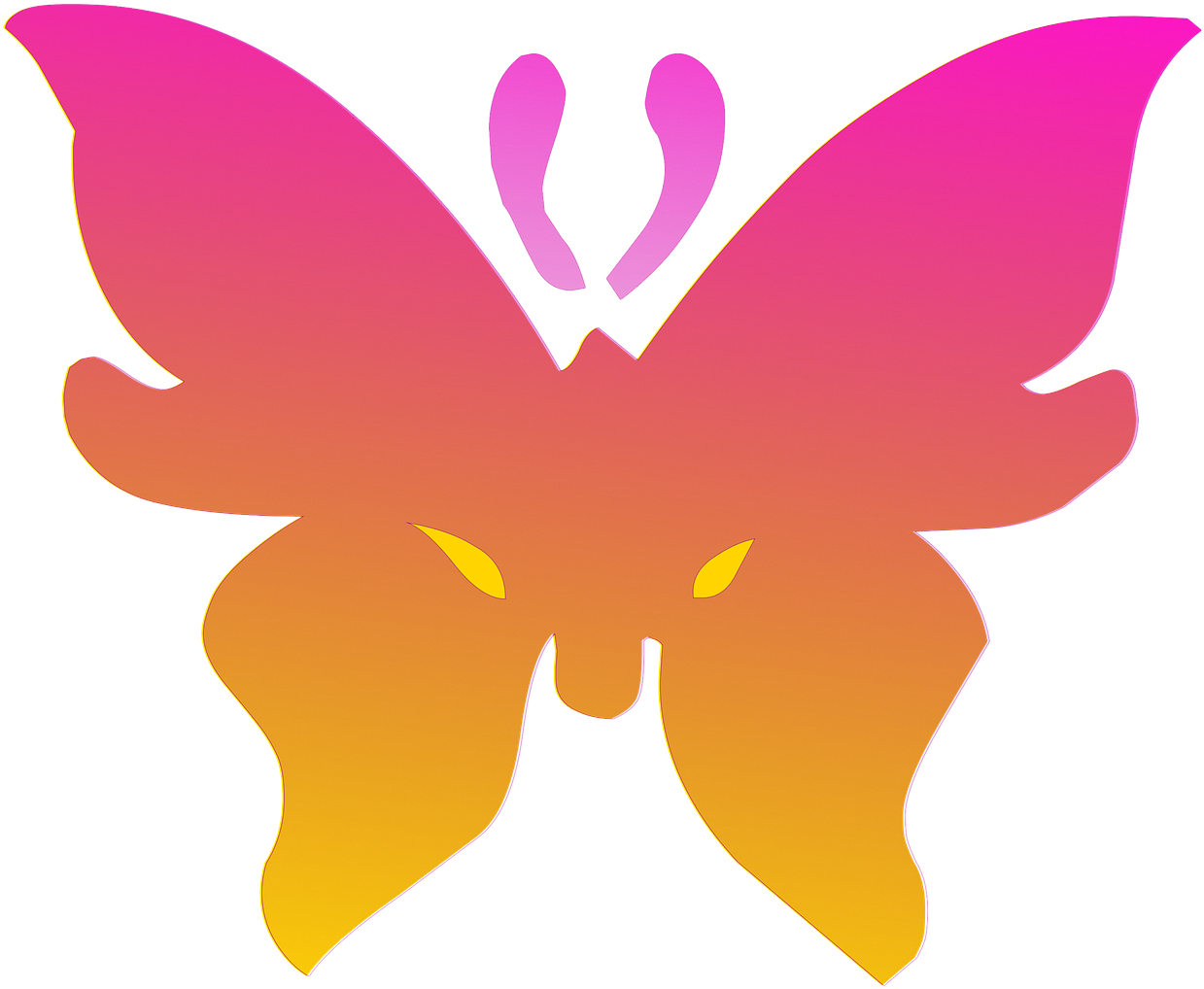 Butterfly Drawing Pink Design Png Image - Dessin Papillon Fond Transparent (1280x1059)