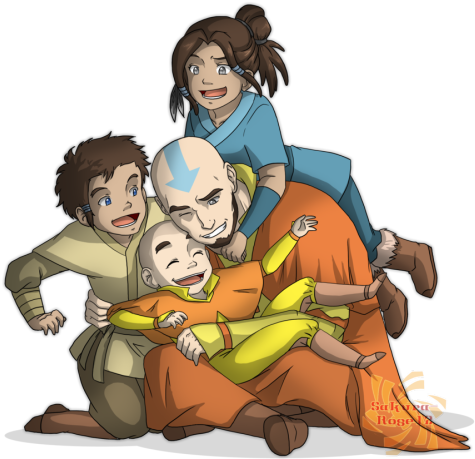 Oh The Linsanity - Aang And Katara (500x467)