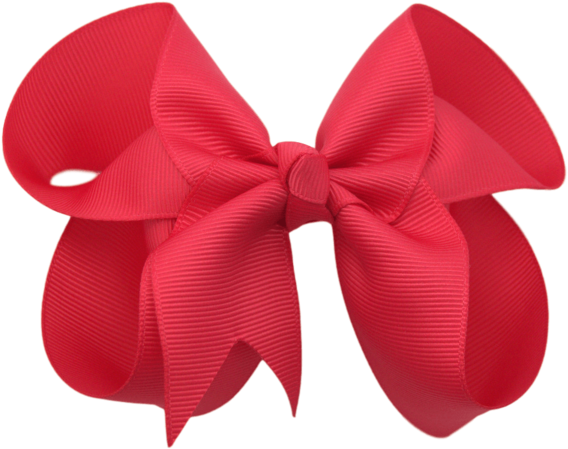 4 Inch Solid Color Boutique Hair Bows - Red Hair Bow Png (600x600)