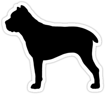 Cane Corso Silhouette Waterproof Vinyl Sticker - Fox Terrier Silhouette Png (375x360)