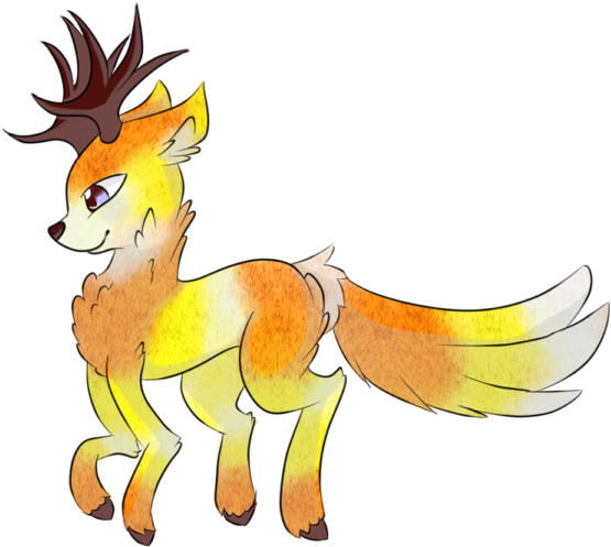 Candy Corn Deer Peacock Closed By Tygerlanders-adopts - August 17 (600x600)