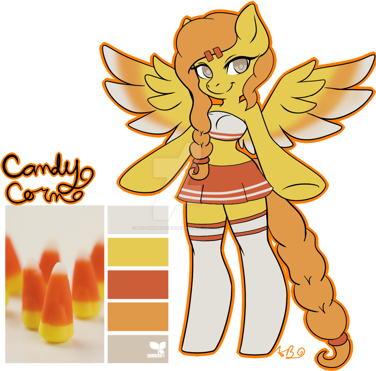 Candy Corn Pony Adopt Auction Sold Closed By Red Drippedsyringes - Cartoon (1280x1263)