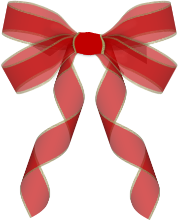 Pink - Christmas Bow Transparent Background (600x600)