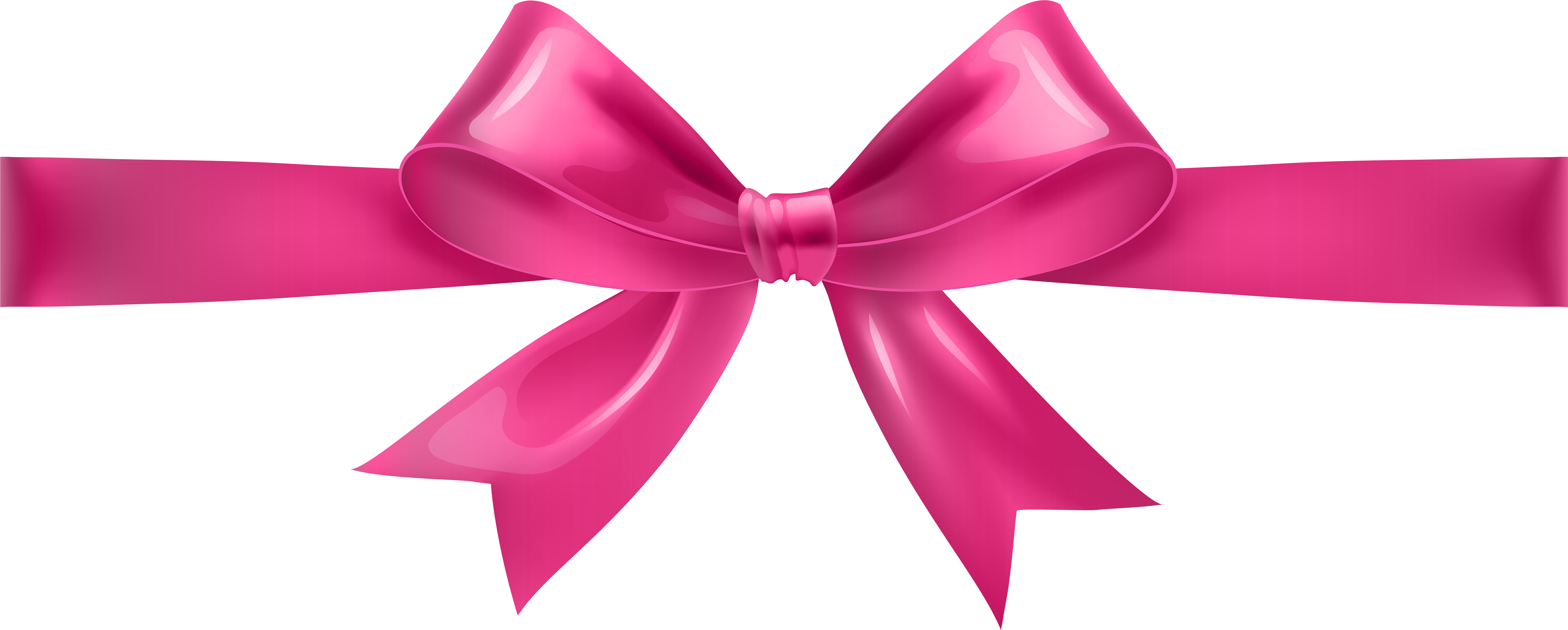 Pink Bow Transparent Png Clip Art - Pink Bow Png (8000x3279)