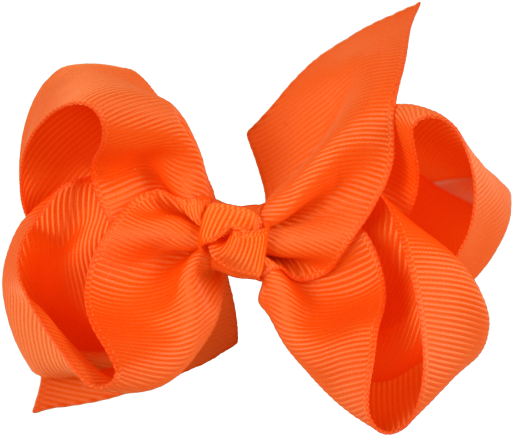 Orange Ribbon Transparent - Orange Bow Transparent (600x600)