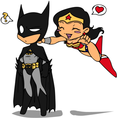 A Estranha Conversa Com Um Amigo E A Missão Repentina - Batman And Wonder Woman Anime (500x488)