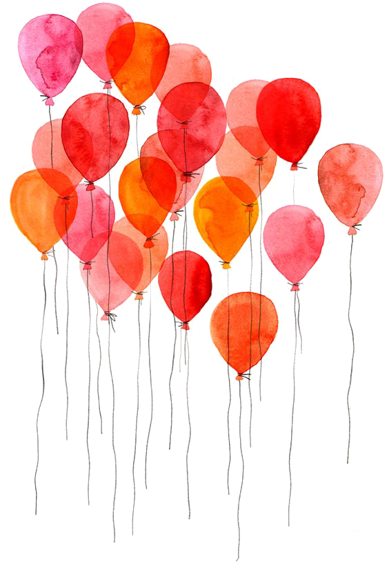 Watercolor Painting Drawing Balloon Art - Balloon Draw (564x841)
