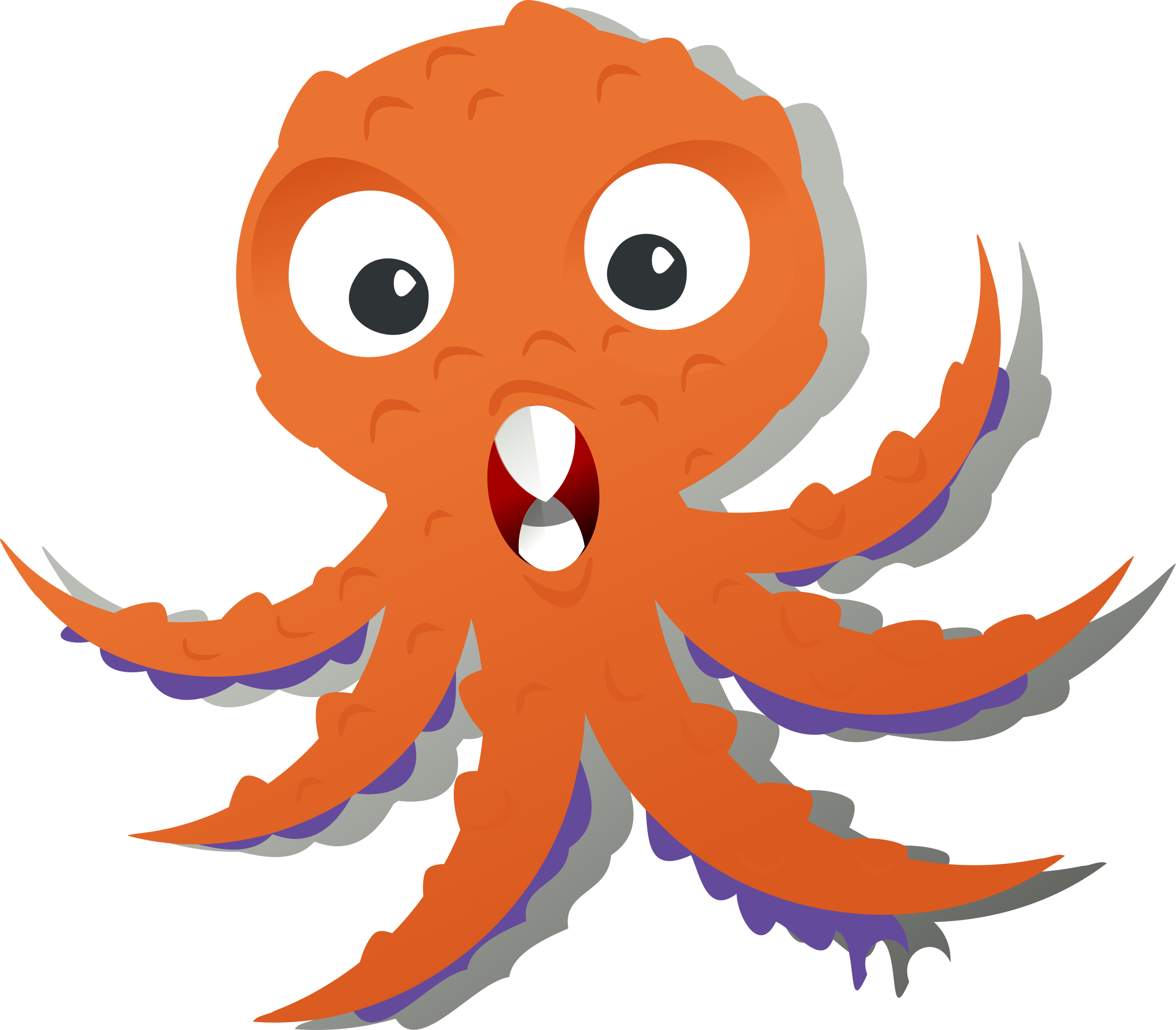 Net Clip Art Rg 1 24 129 284396 Scalable Vector - Octopus Animated Clipart (2400x2102)