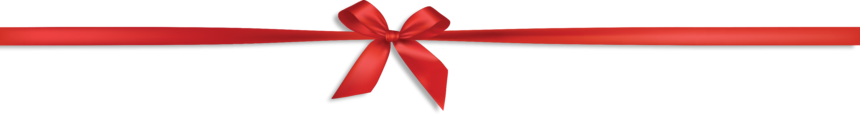 Red Hair Bow Clip Art For Kids - Red Christmas Ribbon Png (2922x389)
