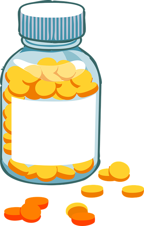 Candycorn Cliparts - Animated Pill Bottle (461x720)