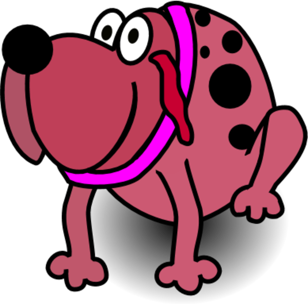Guard Dog Cartoon Clipart - Cartoon Spotted Dog Shower Curtain (600x591)