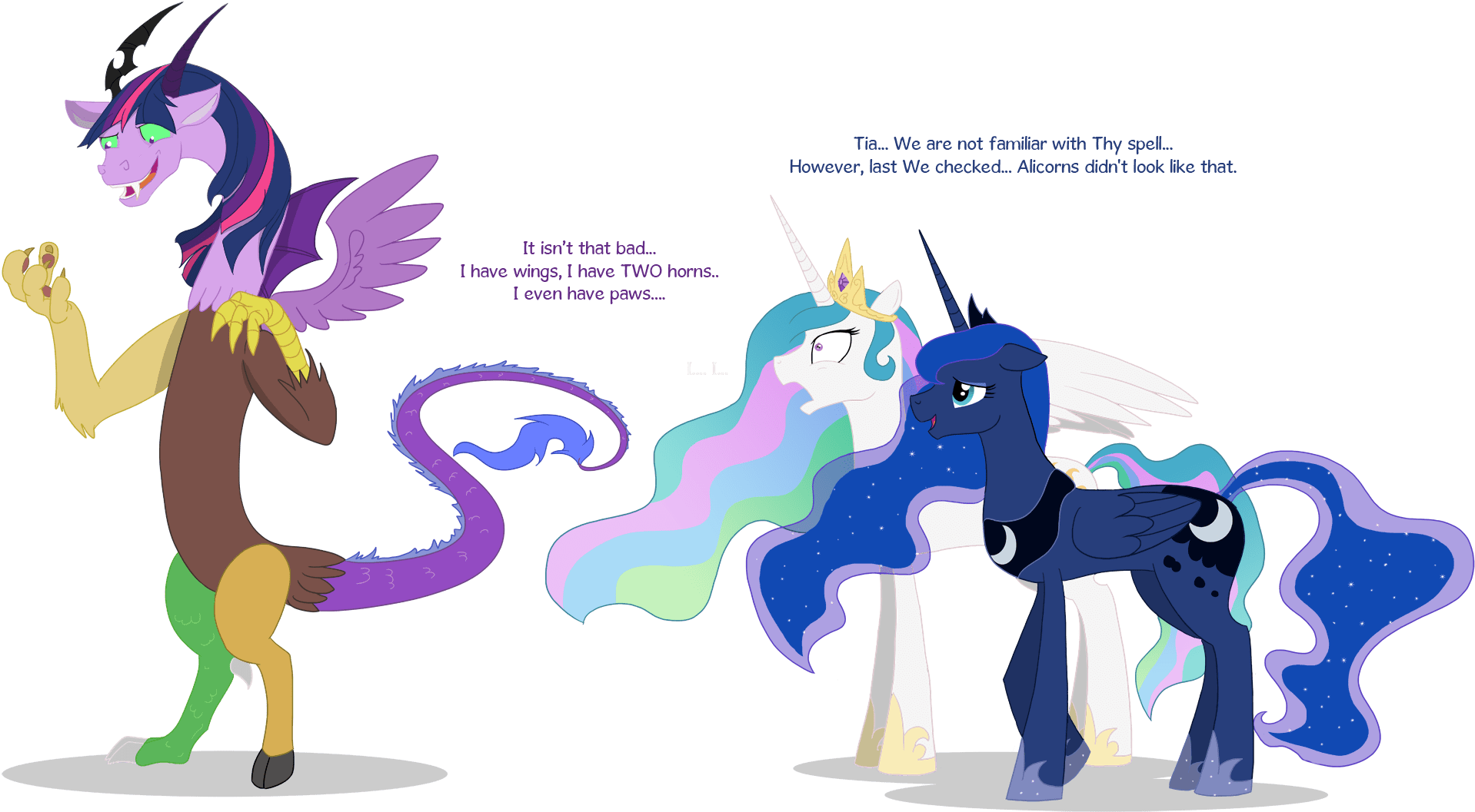 Mlp Draconequus Oc - Alicorn My Little Pony (2000x1120)