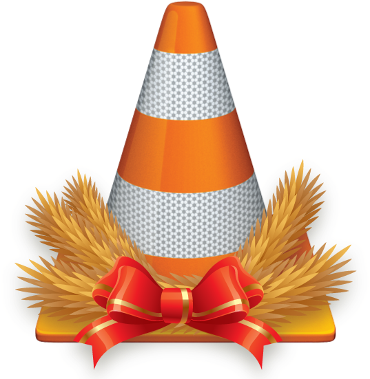 Cone With Floral Christmas Arrangement - Vlc Media Player Free Download (595x595)