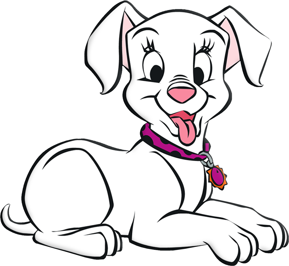 Dalmatian Puppy Clipart Image Information - 101 Dalmatians Dog With No Spots (1000x919)