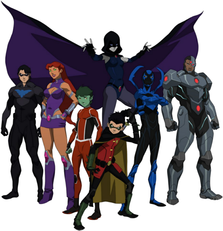 Teen Titans - Justice League Vs. Teen Titans (883x904)