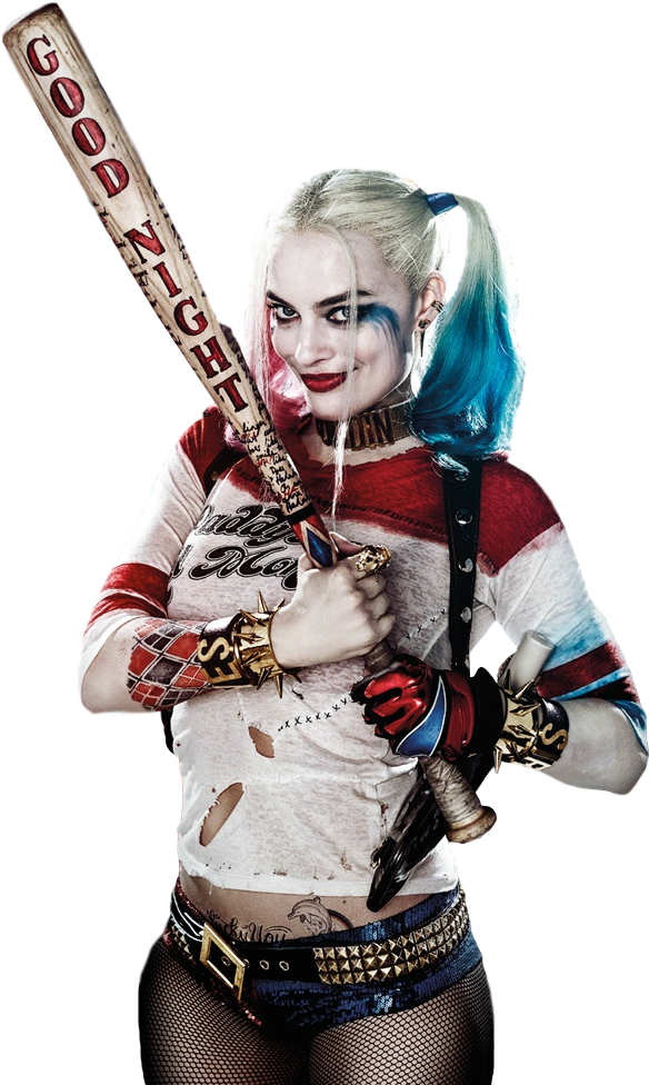 Harley Quinn Png - Harley Quinn Baseball Bat (666x1000)