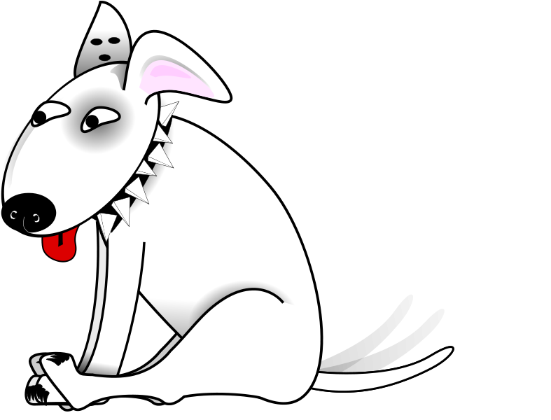 Dog - White Dog Open Clipart (1001x750)