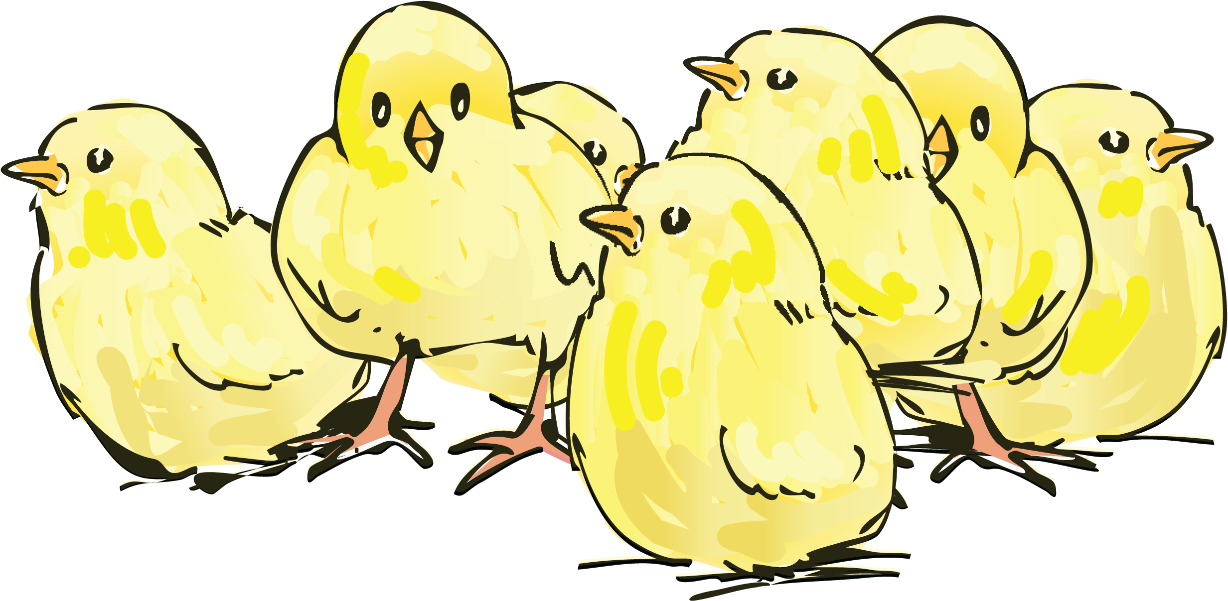Free Clipart Of Yellow Chicks - Dots Per Inch (4000x4000)