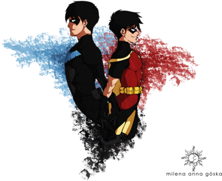 Heróis - Robin Young Justice Fan Art (500x400)