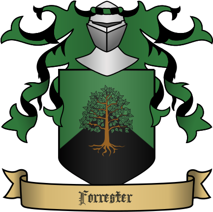 Heraldry For House Forrester - Coat Of Arms Generator (432x446)