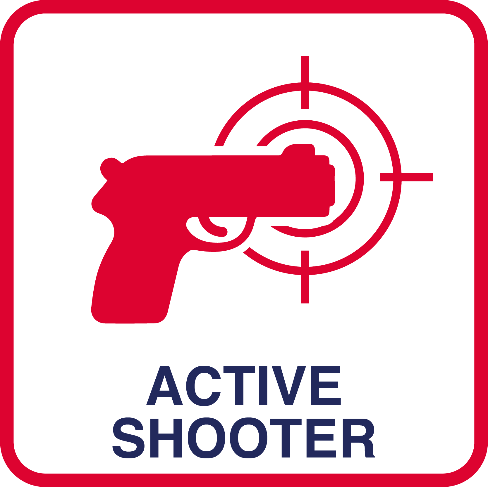 Emergency Guide - Active Shooter Clipart (1668x1667)