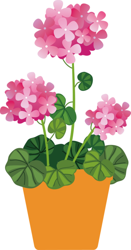 E2576a88 - Flower With Pot Clipart (420x800)