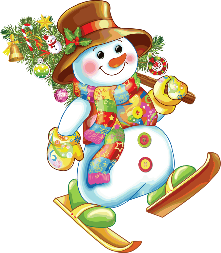 Snowman - Клипарт Снеговик (894x1024)