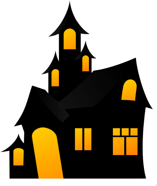 Haunted House - Chateau D Halloween A Imprimer (516x644)