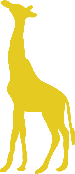 Yellow Giraffe Silhouette (258x594)