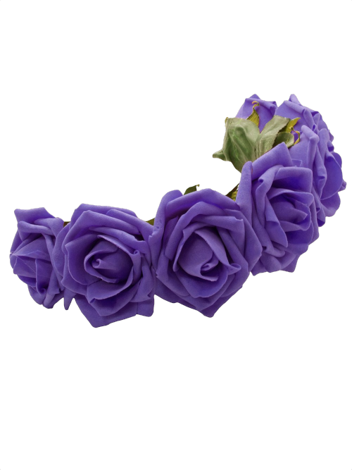 Transparent Purple Flower Crown - Purple Crown Flowers Png (500x667)