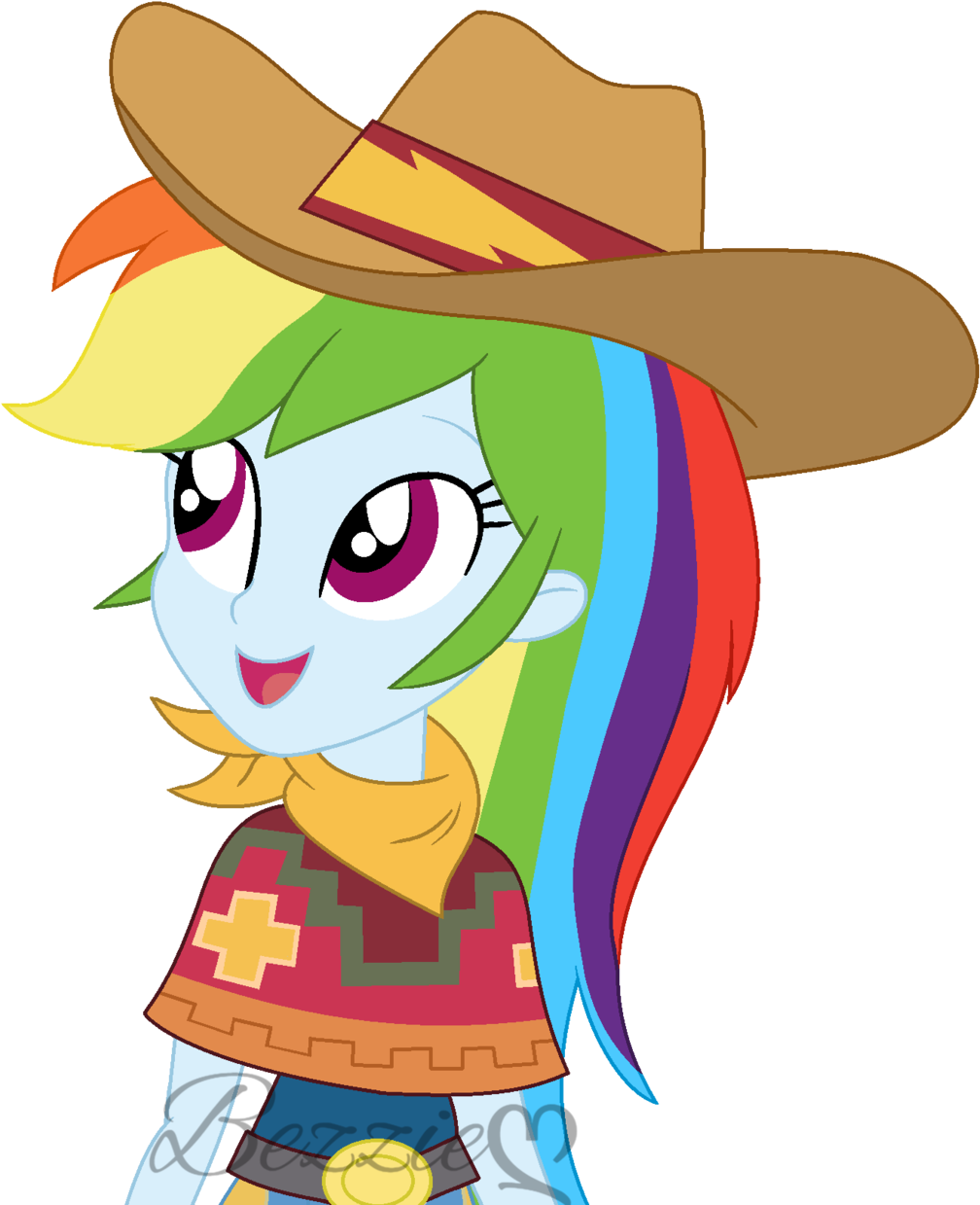 Cowboy Hat Clipart Cowboy Belt - Equestria Girls Cowgirl Rainbow Dash (1024x1258)