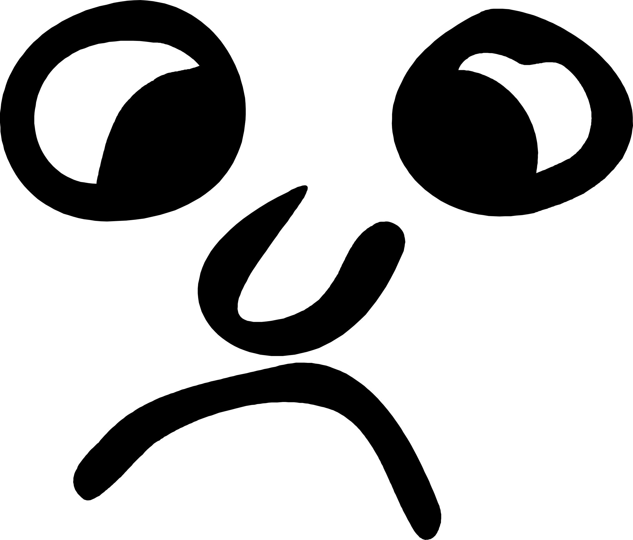 Clipart Sad Face - Sad Eyes And Mouth (2400x2046)