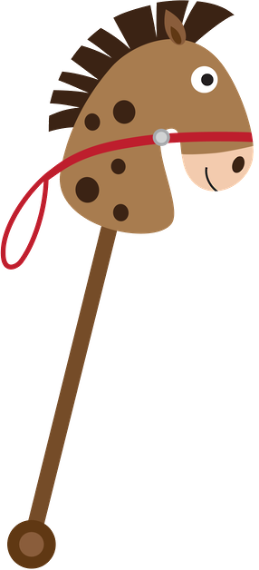 Stick Cowboy - Clipart Steckenpferd (286x628)