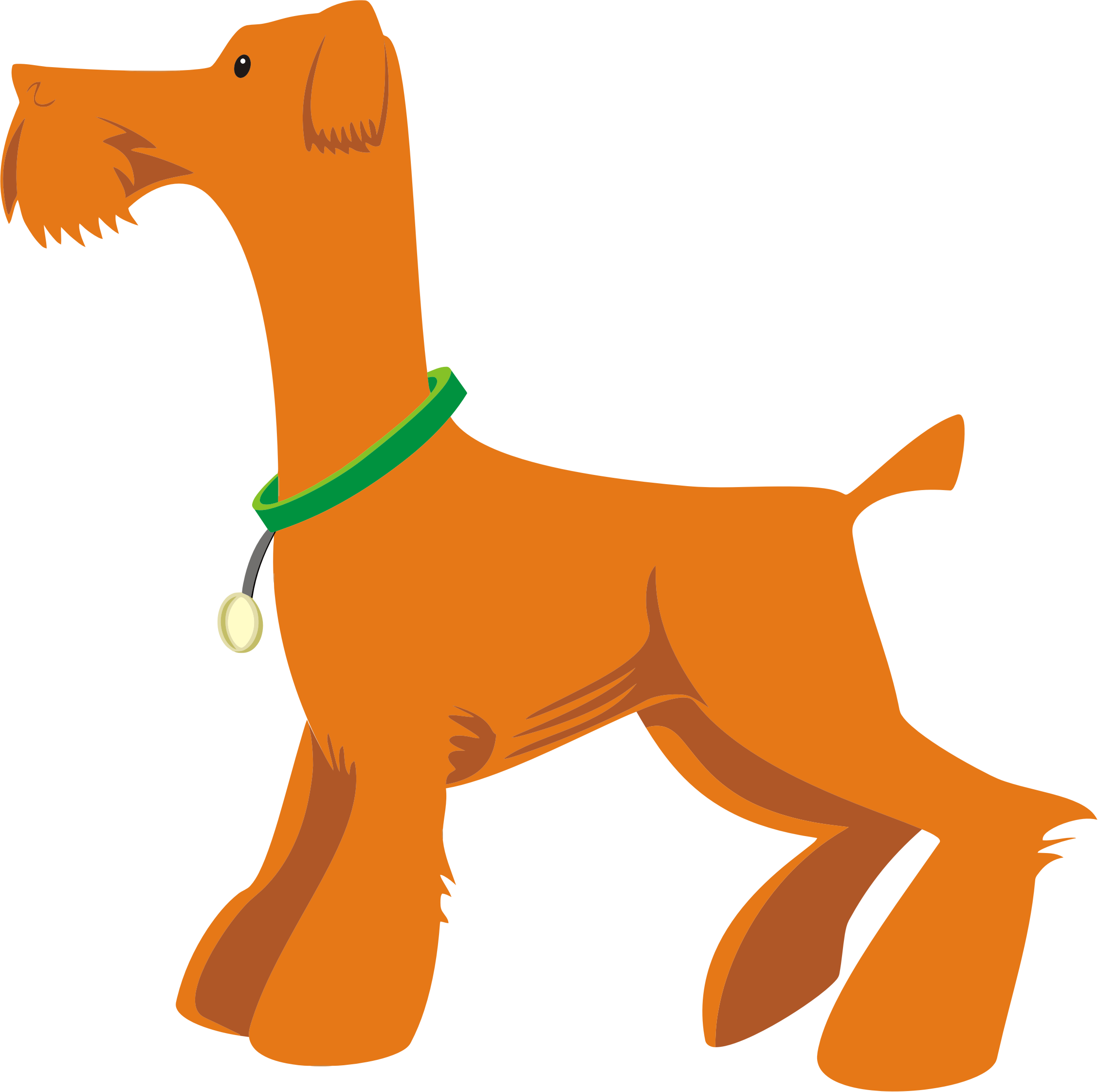 Orange Dog Clipart - Orange Dog Clipart (2256x2244)